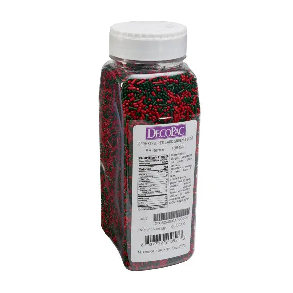 Decopac Red And Green Holiday Jimmies – 26 Oz. Sprinkle Variety 1