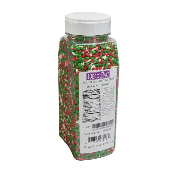 Decopac Trees & Dots Sprinkle Mix – Quins, Jimmies, And Sprinkles (20.5 Oz.) 1