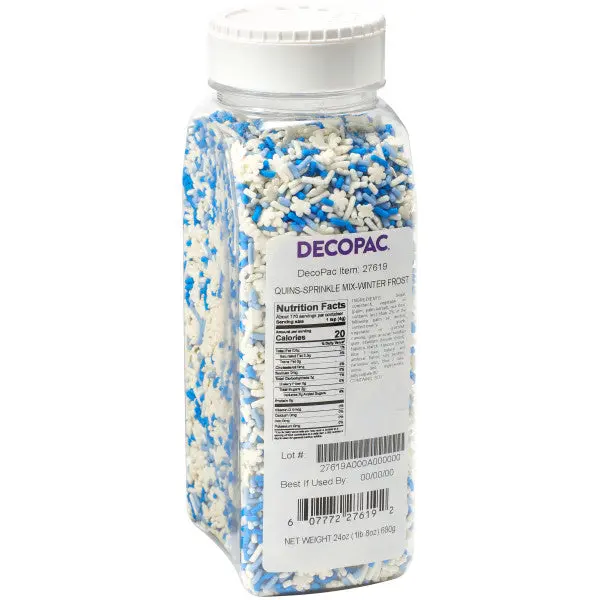 Decopac Winter Frost Sprinkle Blend – Quins, Jimmies, And Sprinkles (24 Oz.) 1