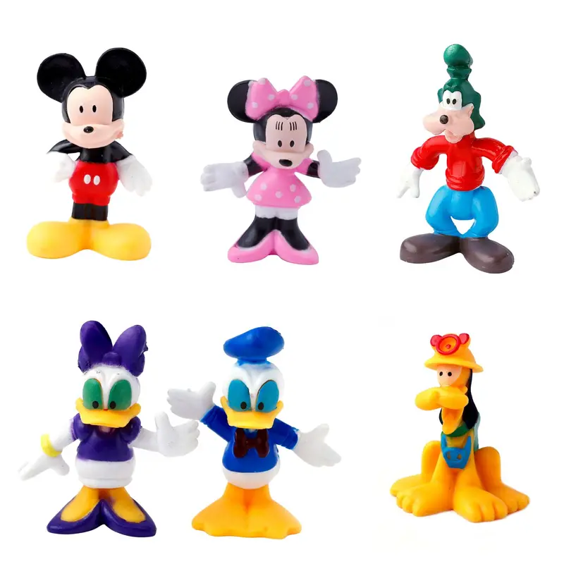 Disney Mickey Mouse Mini Character Figurines – Set Of 6 Playful Cake Toppers For Kids' Celebrations 1