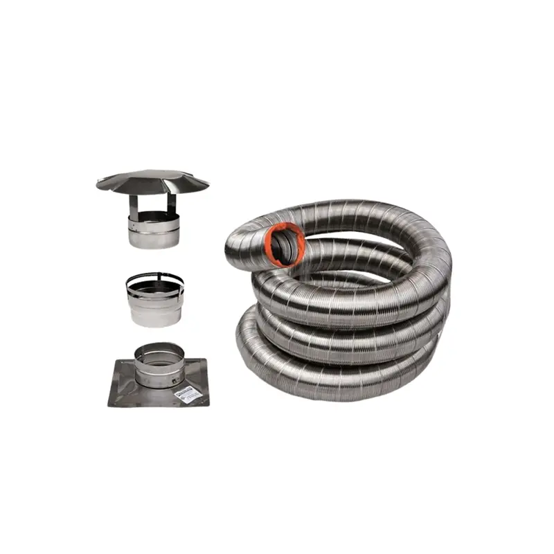 Drolet Vortex Flex Liner For Fireplace Inserts – 6" Diameter × 35' Length (Volki-635) 1