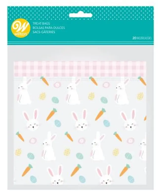 Easter Carrot & Bunny Resealable Sandwich Bags – 20-Pack Zipper Treat Pouches 1