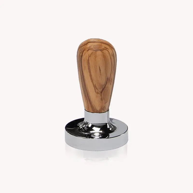 Ecm Flat Tamper With Olive Wood Handle 1