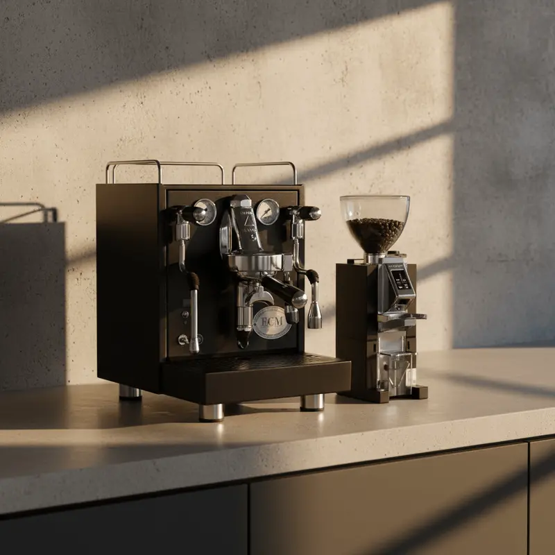 Ecm Mechanika Max Espresso Machine & Eureka Libra 65 Ap Grinder Bundle 1