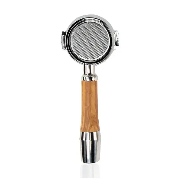 Ecm Olive Wood Bottomless Portafilter – 58Mm Premium Stainless Steel & Natural Wood 1