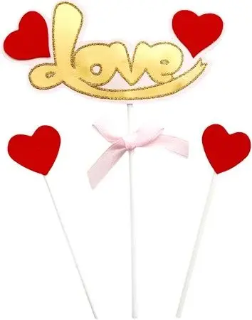 Elegant Love-Themed Cake Topper 1