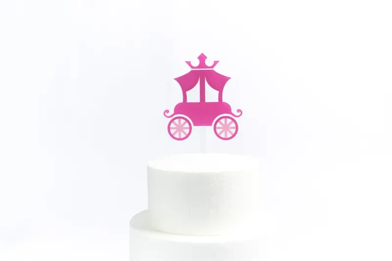 Elegant Princess-Themed Acrylic Cake Topper 1