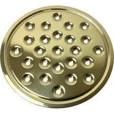 Elektra Brass Drain Plate With Integrated Grates 1