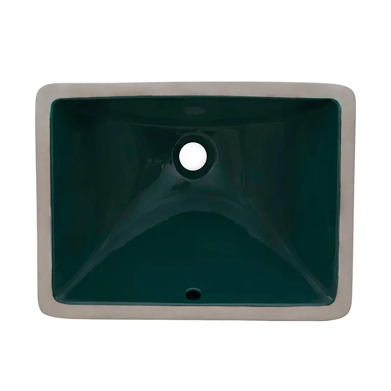 Emerald Green 17 X 12 Inch Undermount Bathroom Sink 1