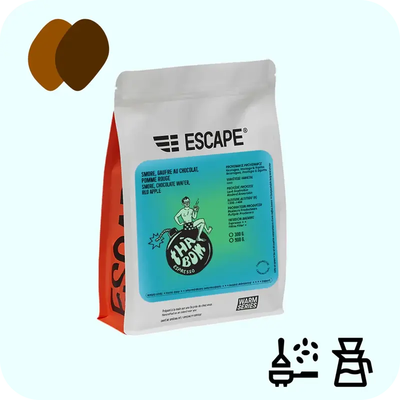 Escape Tha Bom Whole Bean Coffee – Vibrant Fruity Espresso Blend 1