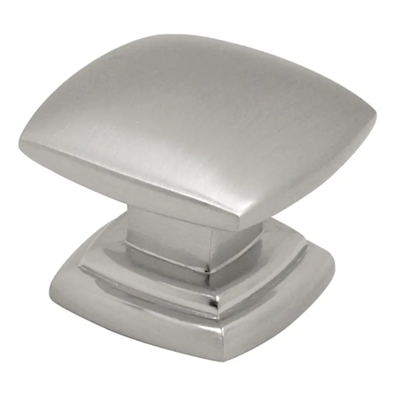 Euro-Contemporary Square Cabinet Knob – 1.5" X 1.5", Satin Nickel 1