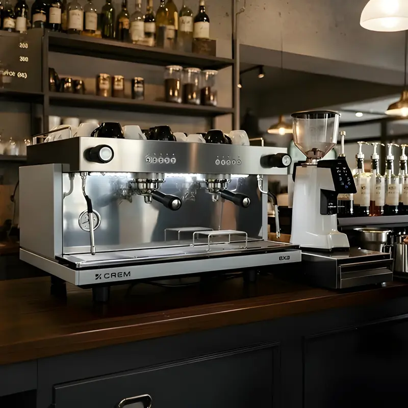 Ex2 Tall Dual-Group Espresso Machine Package – High-Performance Barista System 1