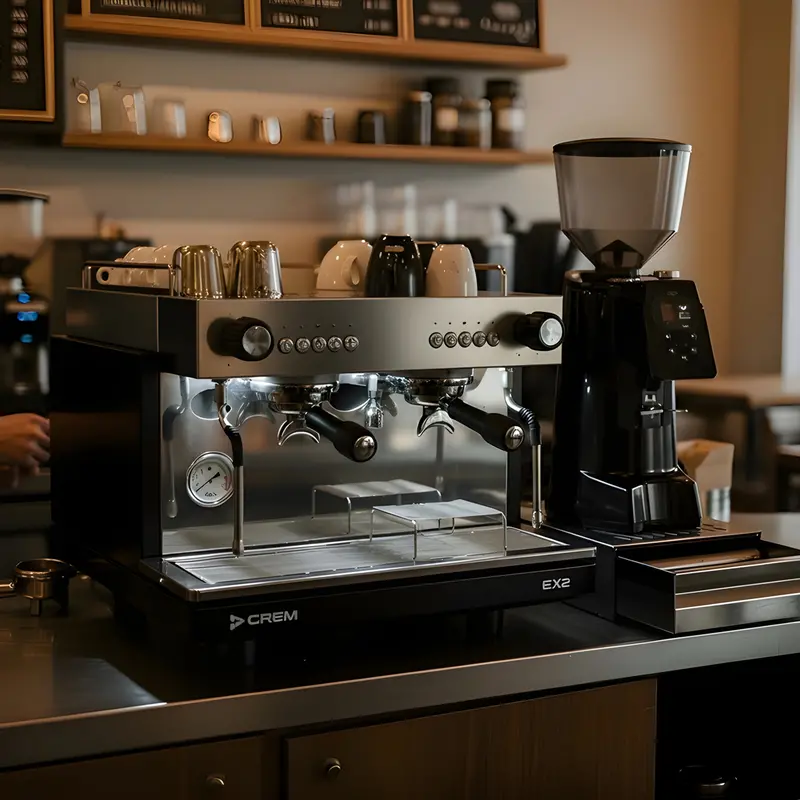Ex2 Tall Mini Dual-Group Espresso Machine Package – Compact Professional Grade 1