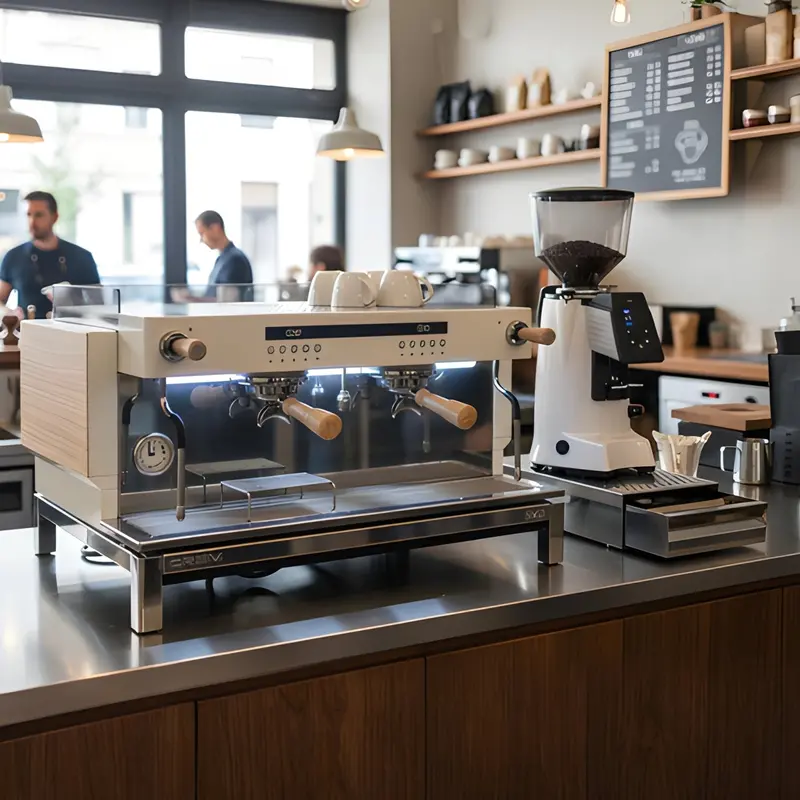 Ex3 Tall Dual-Group Commercial Coffee Machine Package – Fully Integrated Setup 1