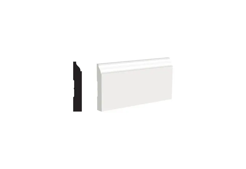 Extended-Length Mdf White Baseboard – 1/2" Thick × 3-1/4" Tall × 12 Ft 1