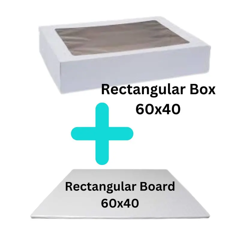 Extra-Large Corrugated Rectangular Cake Box – Heavy-Duty Combo Pack 1
