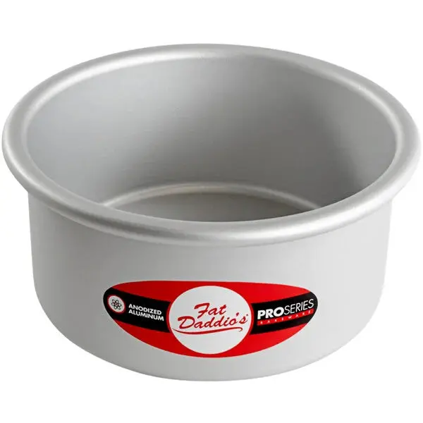 Fat Daddio'S 6-Inch X 3-Inch Anodized Aluminum Round Cake Pan – Pro Series 1