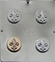 Fleur-De-Lis Pattern Round Sandwich & Chocolate Mold 1