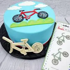 Fmm Bicycle Cookie Cutter Set (2-Piece) – Detailed Two-Wheeler Design 1