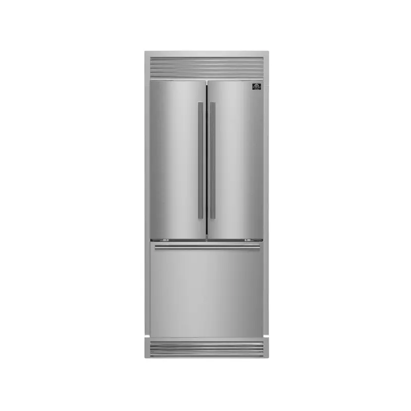 Forno Gallipoli 30-Inch French Door Refrigerator With Grill Trim Kit – 17.5 Cu. Ft., Stainless Steel (Fffdd1974-35Sg) 1