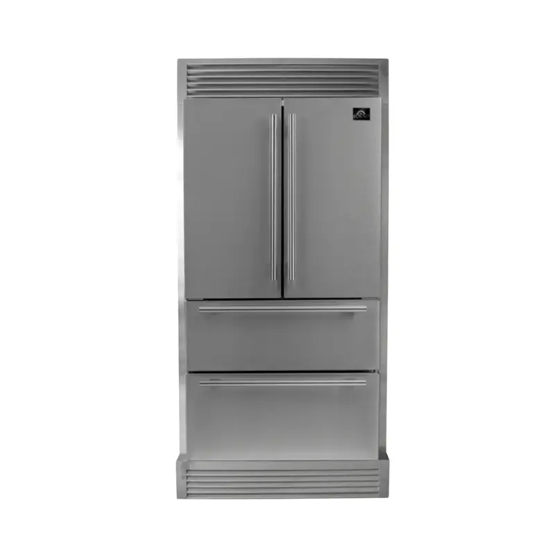Forno Moena 36-Inch French Door Refrigerator With Grill Trim – 19.2 Cu. Ft., Stainless Steel (Ffrbi1820-40Sg) 1