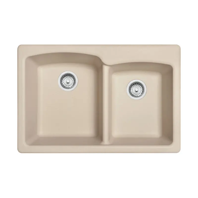 Franke Ellipse Eoch33229-1 Champagne Granite Composite Double-Bowl Sink 1