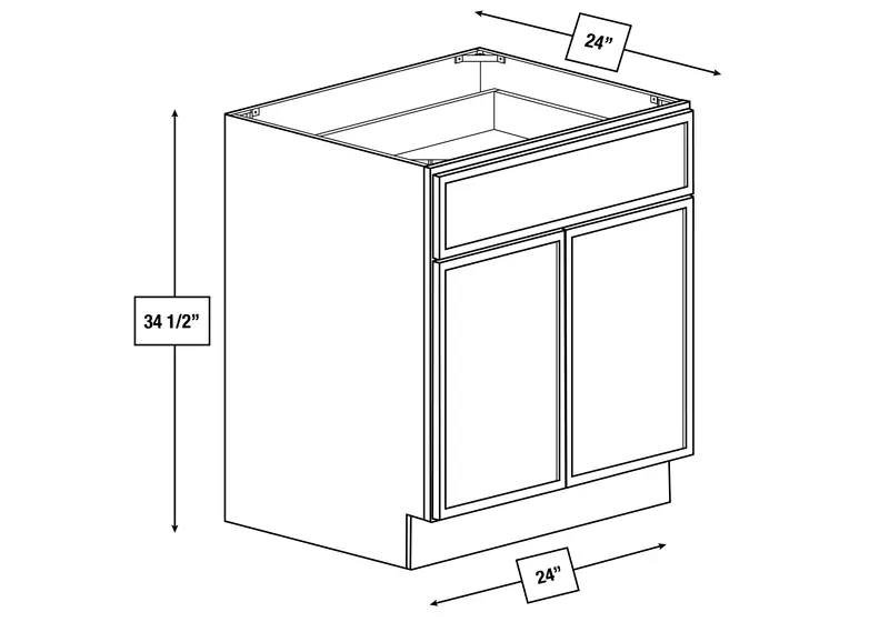 Franklin White Slim Shaker 24 In. Base Cabinet – Space-Saving Design 1