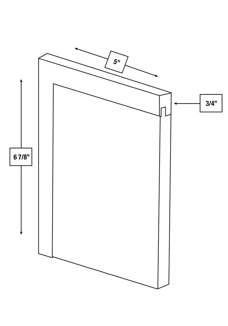 Franklin White Slim Shaker Cabinet Door Sample 2