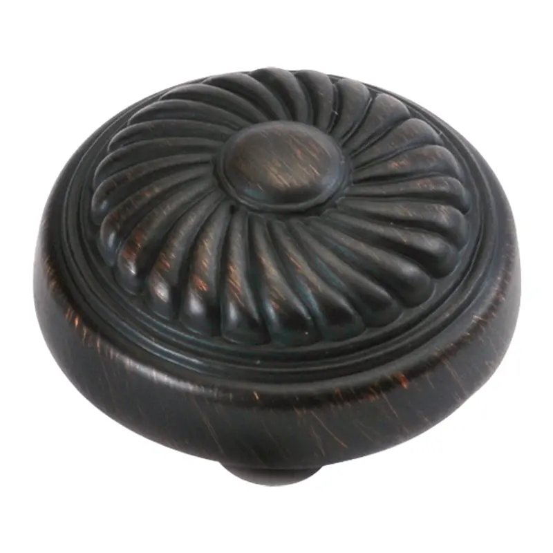 French Country Cabinet Knob – 1.25" Diameter, Vintage Bronze 1