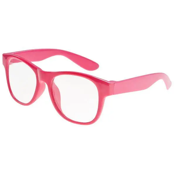 Fuchsia-Rimmed Bear-Themed Glasses 1