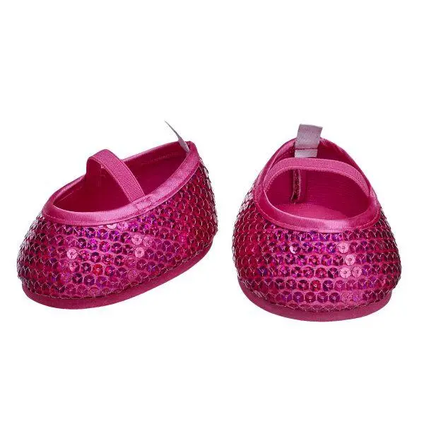 Fuchsia Sequined Ballet Flats 1