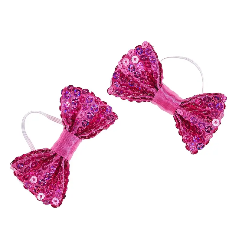 Fuchsia Sparkle Bow Pair 1