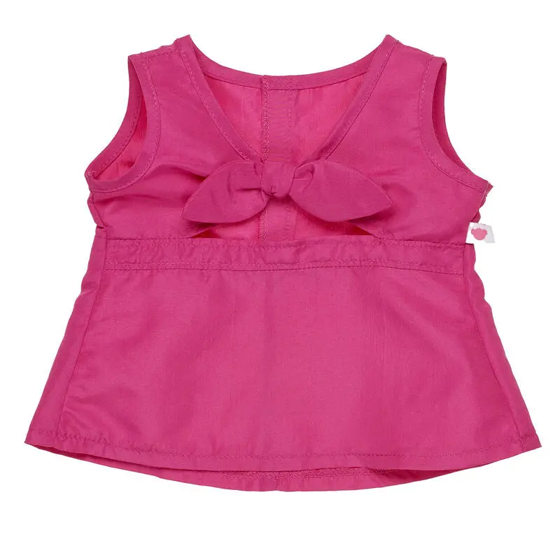 Fuchsia Tie-Front Cutout Midi Dress 1