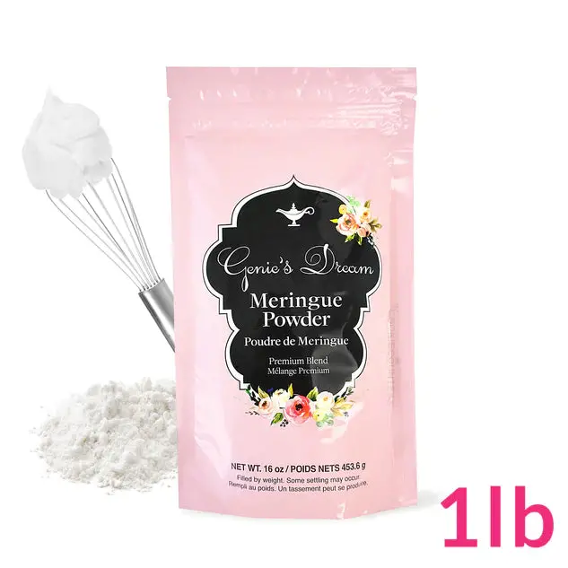 Genie’S Dream Premium Meringue Powder – 16 Oz. Resealable 1 Lb. Bag For Baking & Decorating 1