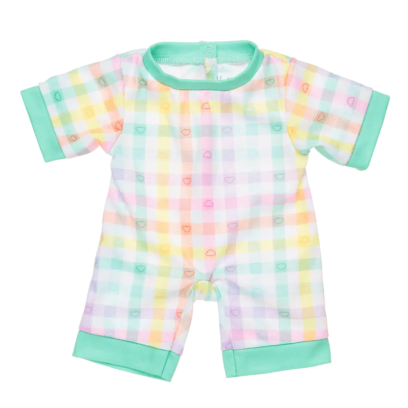 Gingham Pattern Footed Sleeper 1