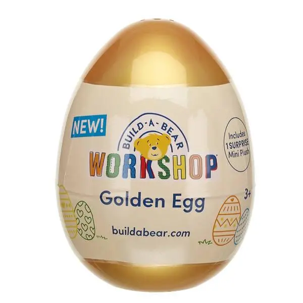 Golden Easter Egg With Surprise Mini Plush Toy 1