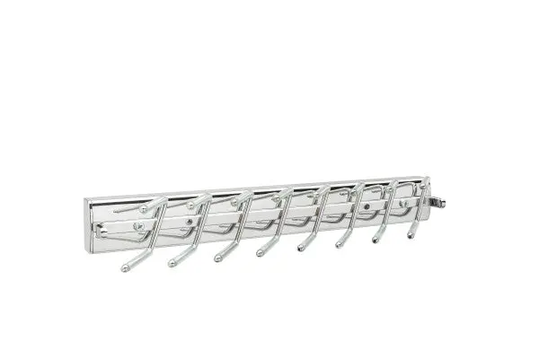 Gracious Home Chrome Pop-Out Tie Rack – Deluxe Wall-Mount Design 1