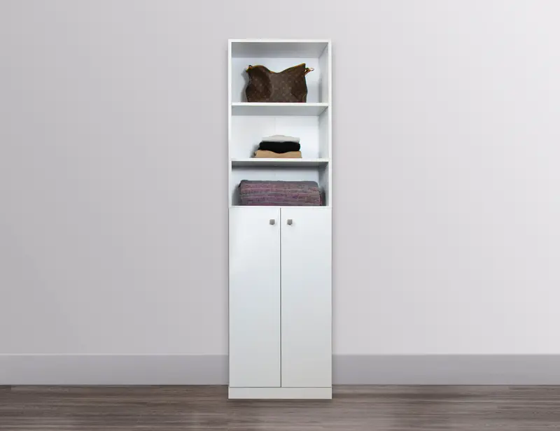 Gracious Home Sliding Door And Open Shelf Closet Systems 1