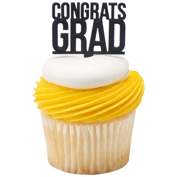 Graduation Congrats Cupcake Toppers – 144-Piece Set 1