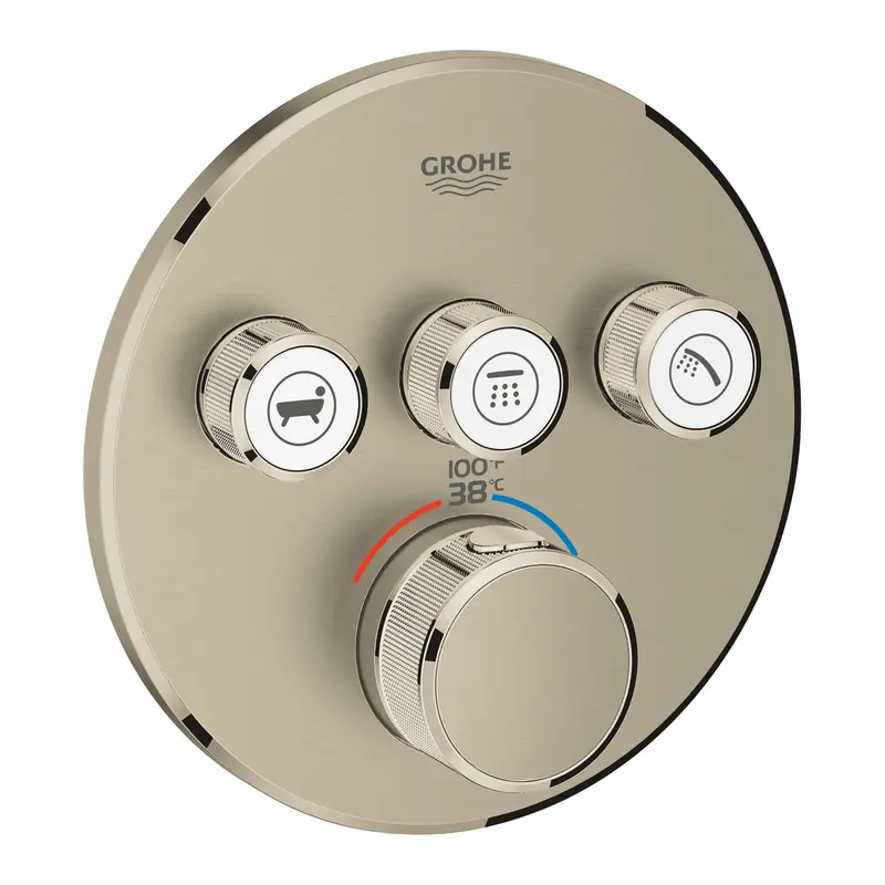 Grohe Grohtherm Triple-Function Thermostatic Trim – Three-Outlet Control 1