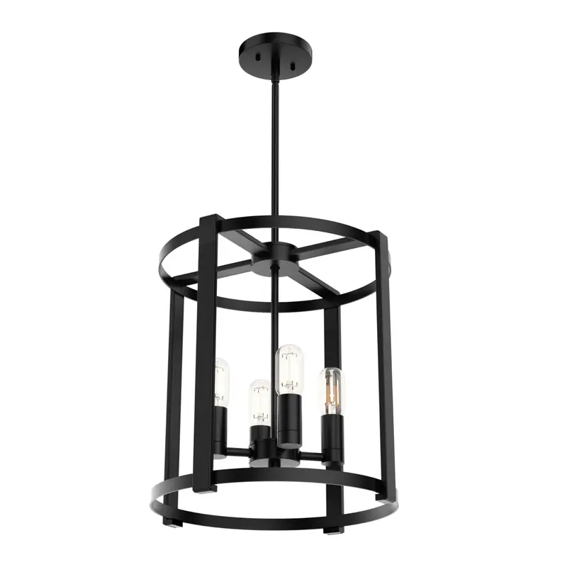 Hunter Astwood 4-Light Matte Black Chandelier 1