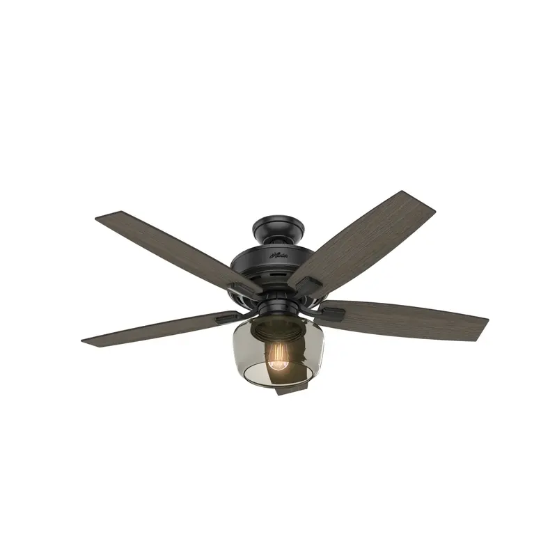 Hunter Bennett 52-Inch Matte Black Ceiling Fan – Standard Mount 1