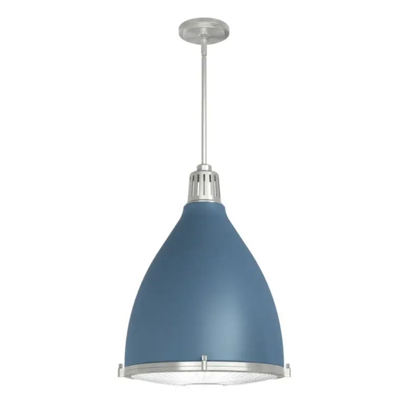 Hunter Bluff View 16" 3-Light Indigo Blue Pendant 1