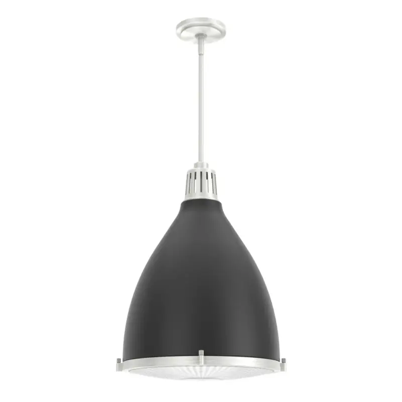Hunter Bluff View 16" 3-Light Matte Black Pendant 1