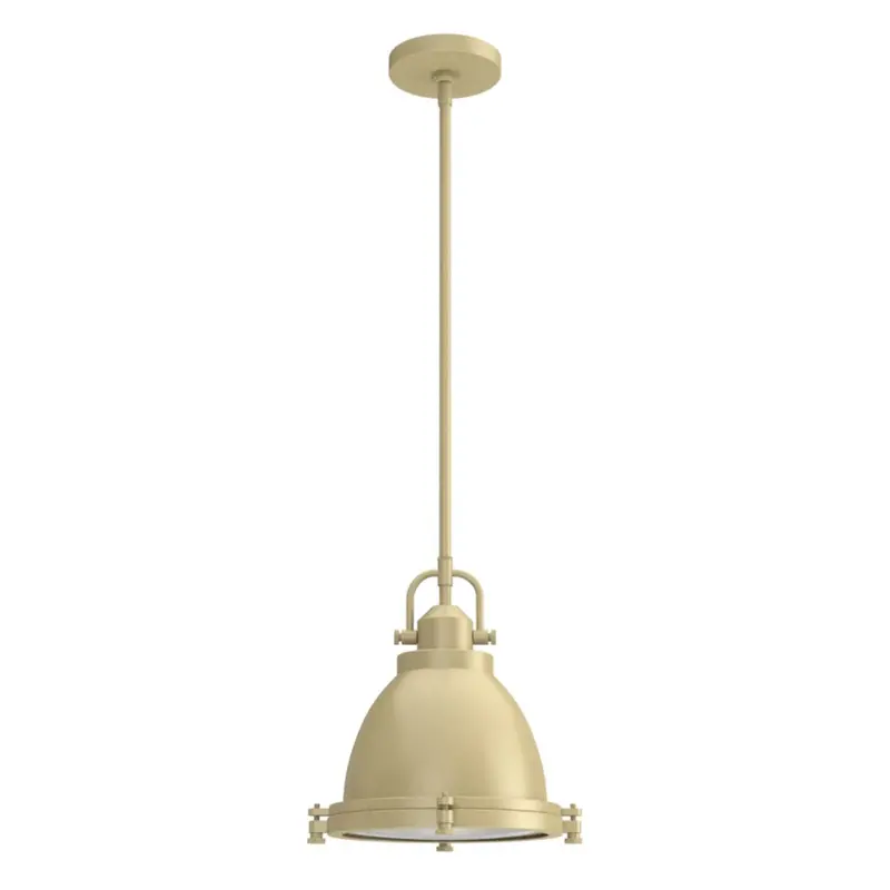 Hunter Bridgemoor 1-Light Pendant – Modern Brass Finish 1
