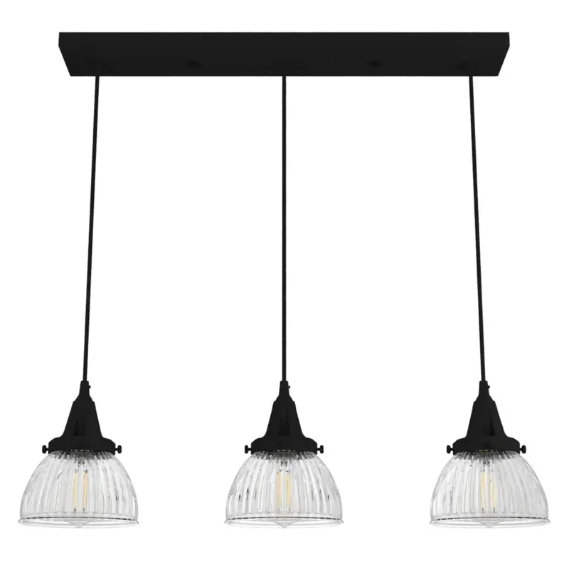 Hunter Cypress Grove 3-Light Linear Chandelier – Natural Iron Finish 1