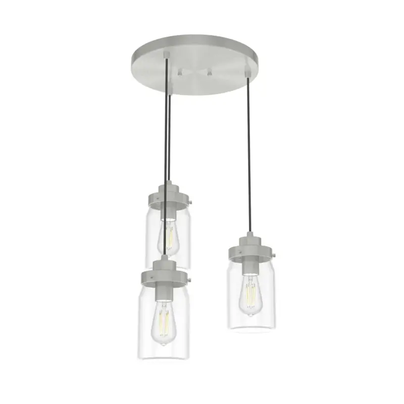 Hunter Devon Park 3-Light Brushed Nickel Chandelier 1