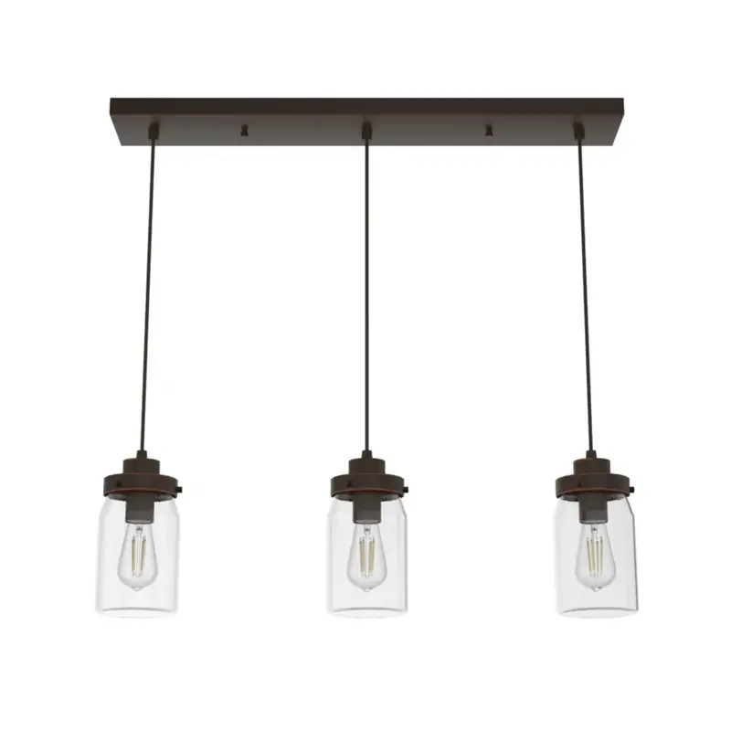 Hunter Devon Park 3-Light Onyx Bengal Pendant Chandelier 1