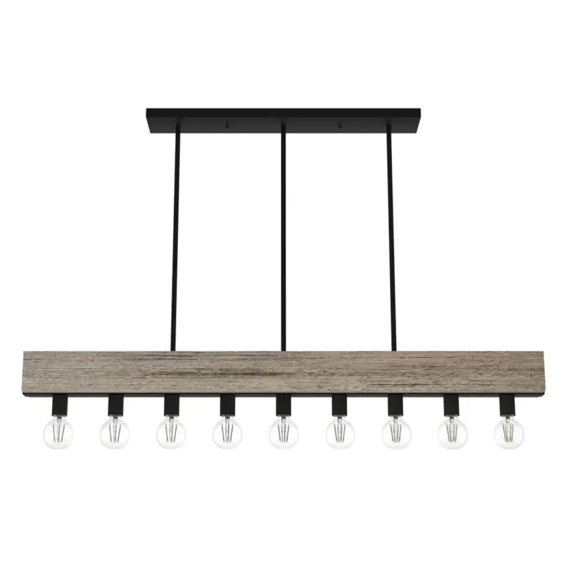 Hunter Donelson 9-Light Rustic Chandelier – Iron Finish 1