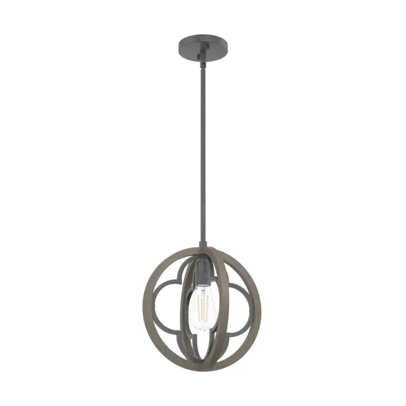 Hunter Gablecrest 1-Light 12-Inch Pendant – French Oak Finish 1